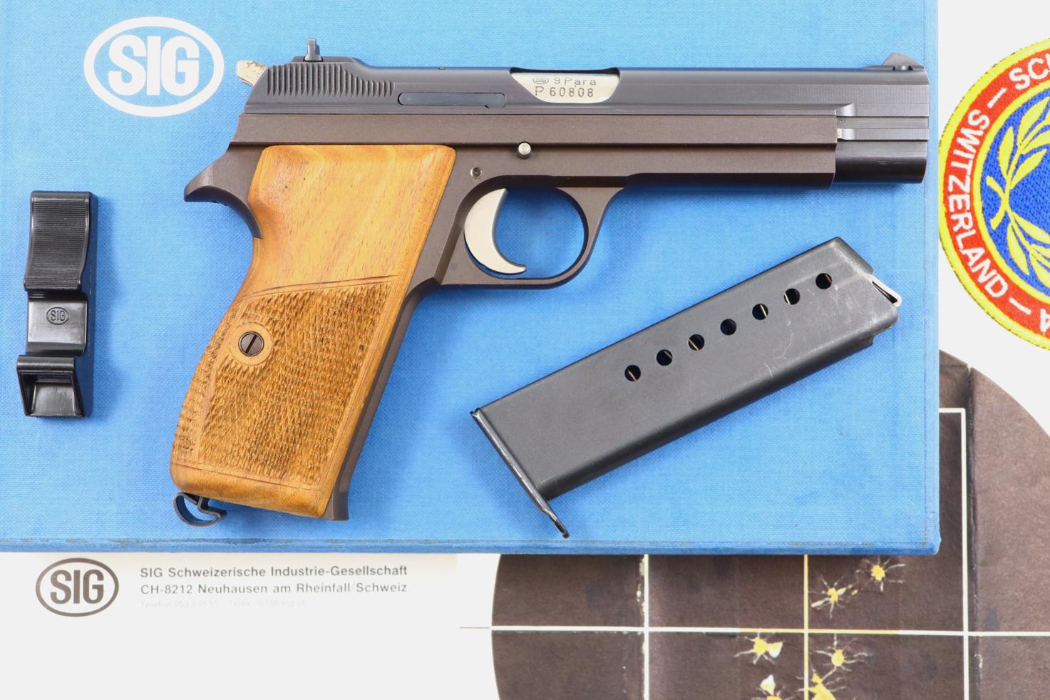 SIG P210-6, Swiss Pistol, 9 Para, Blue Box, Test Target, P60808 Z, FB01016