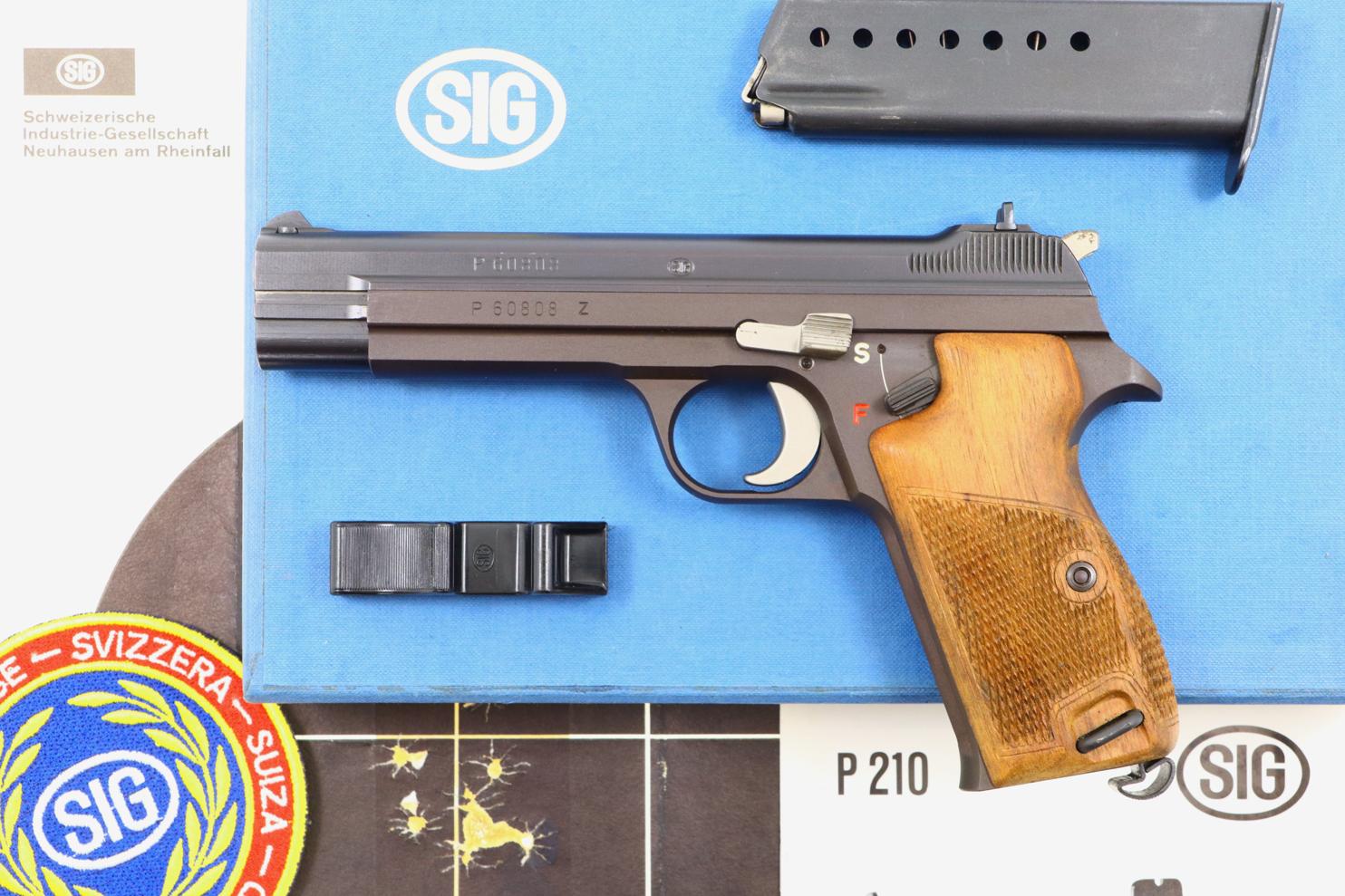 SIG P210-6, Swiss Pistol, 9 Para, Blue Box, Test Target, P60808 Z, FB01016 - Image 2