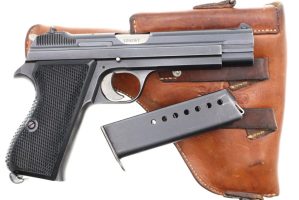 SIG P49 Pistol, Swiss Military, 3rd Variation Rig, A139287, FB00030