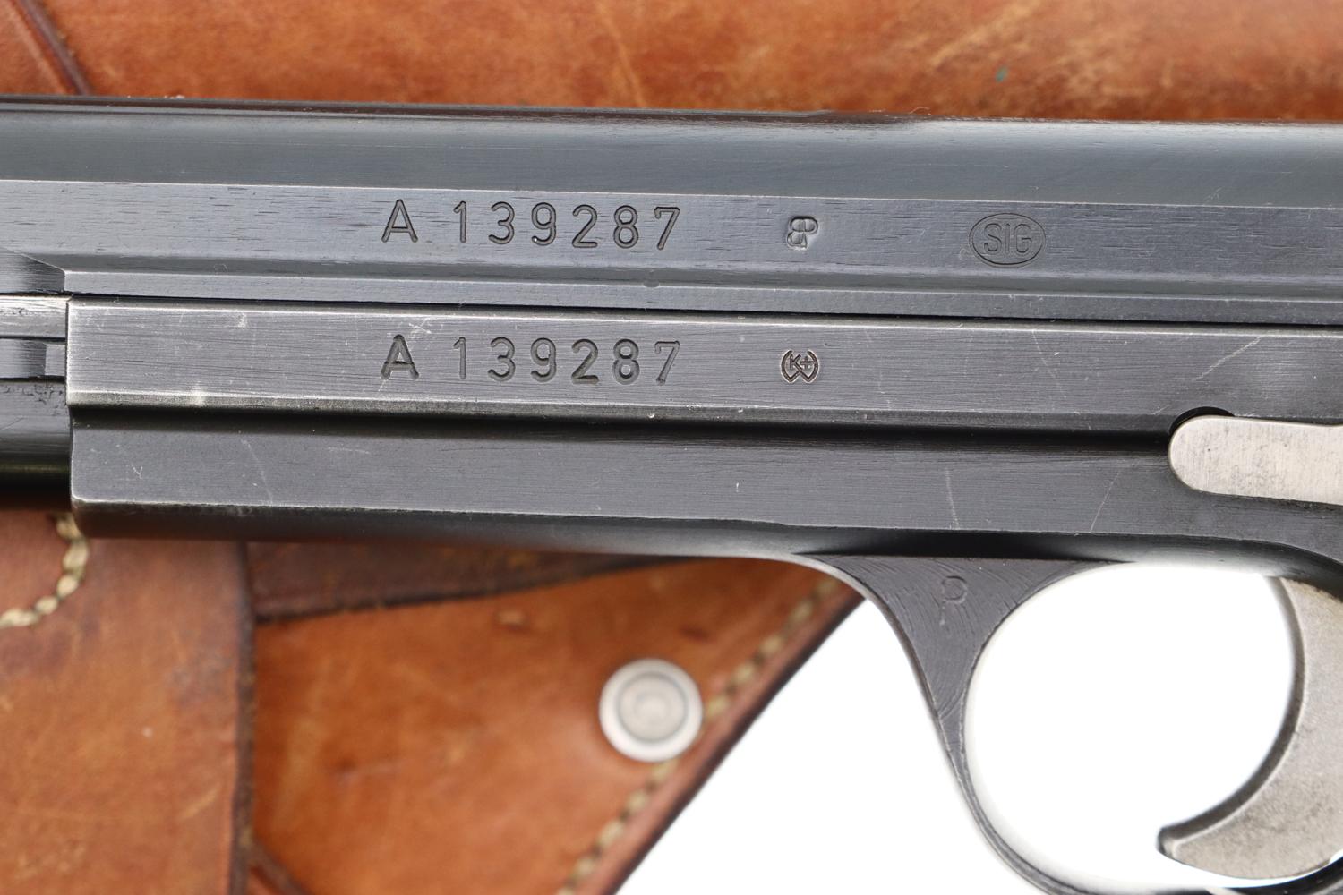SIG P49 Pistol, Swiss Military, 3rd Variation Rig, A139287, FB00030 - Image 3