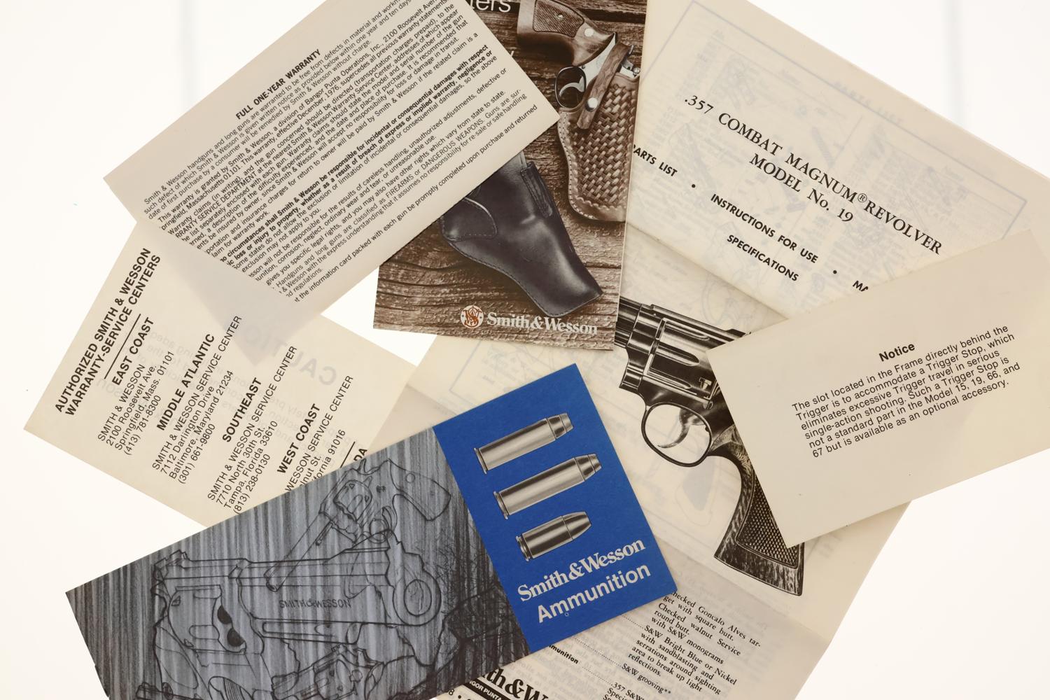 S&W M19-3 Revolver, 2.5” Barrel, Box with Literature, 5K42392, FB01547 - Image 15