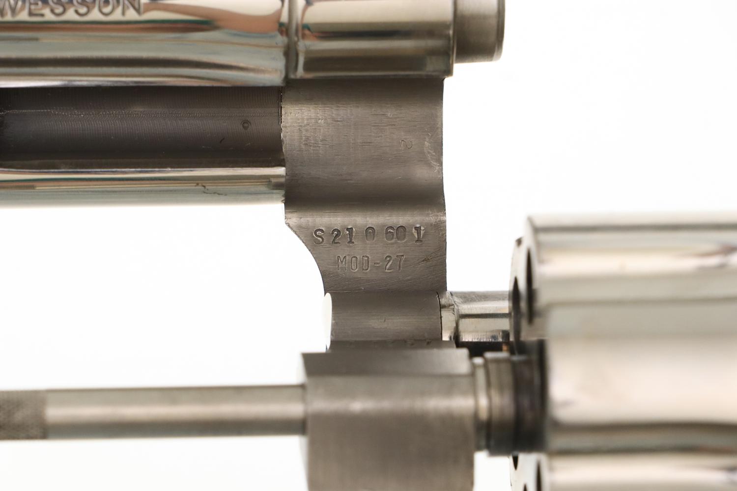 Smith & Wesson Revolver, S&W, M27, Factory Nickel, BOX, S210601, FB01538 - Image 7