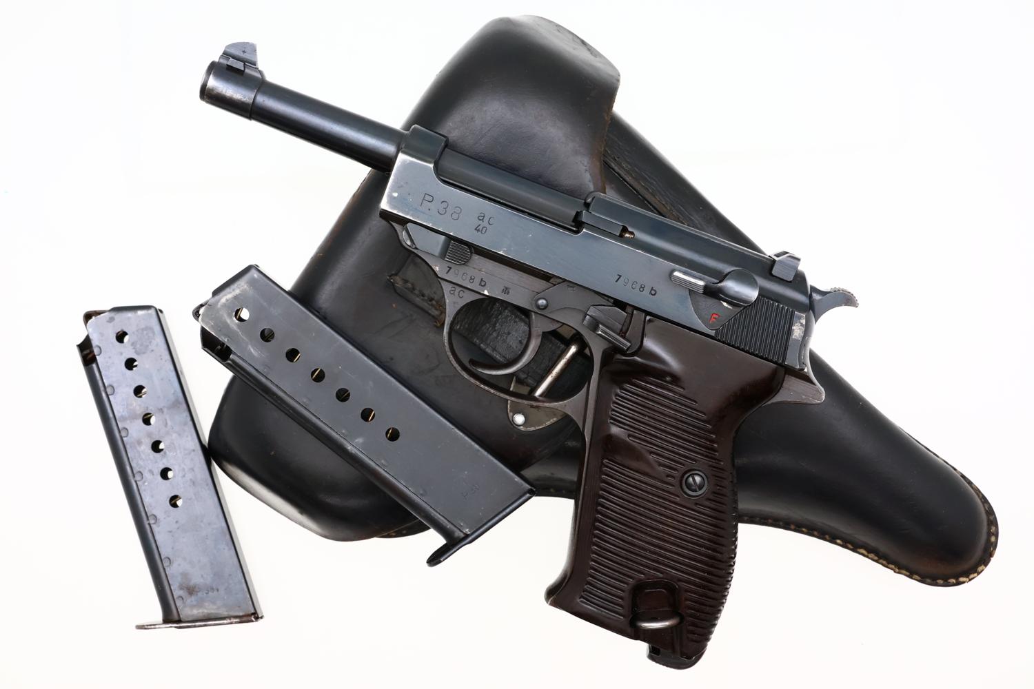 Walther P38, AC 40 Pistol, WWII, RIG with Matching Mag, 7968b, FB01635 - Image 2