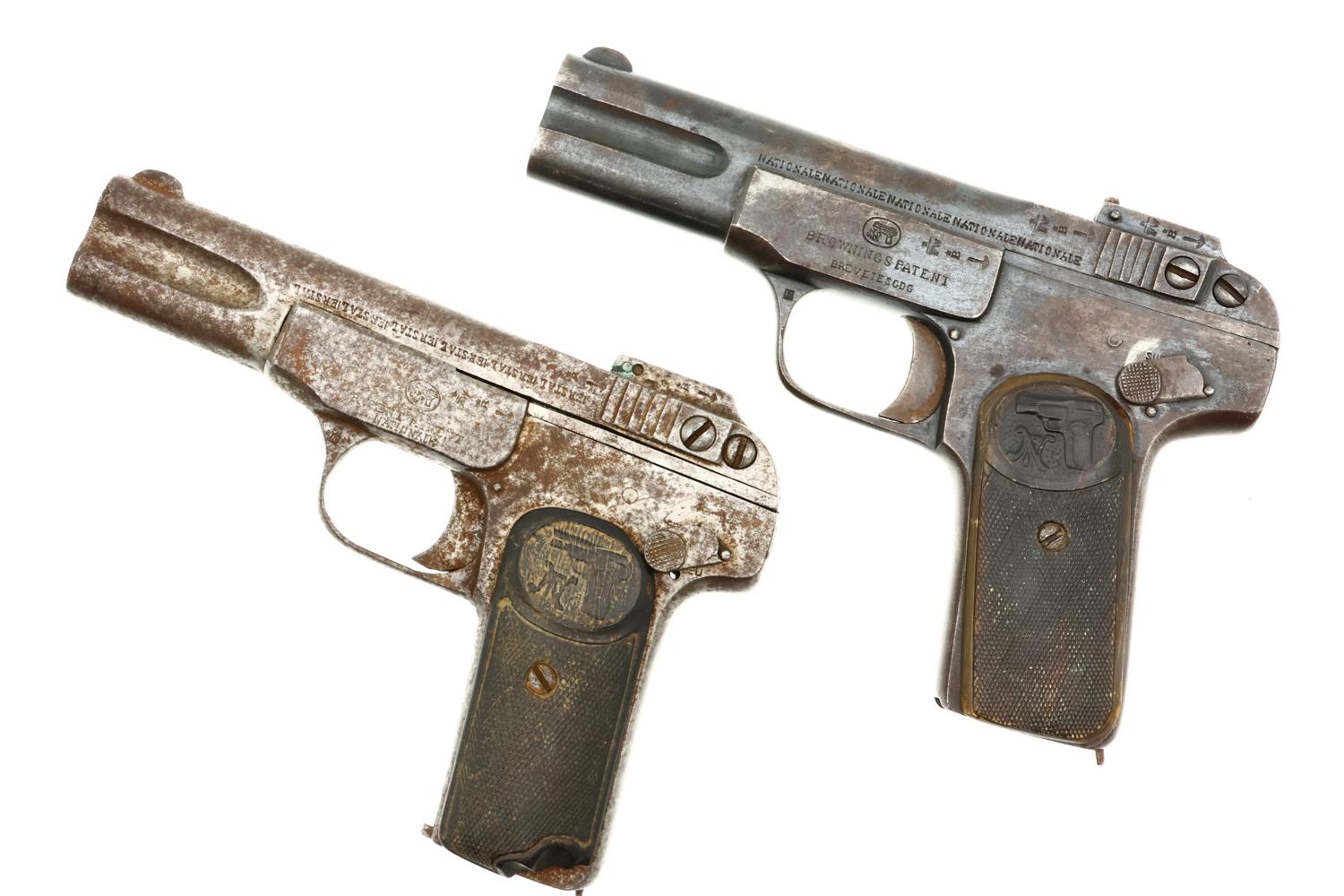 Chinese Warlord FN 1900 Copy Pistols, Pair, 126063, PCA-60/61 - Image 2