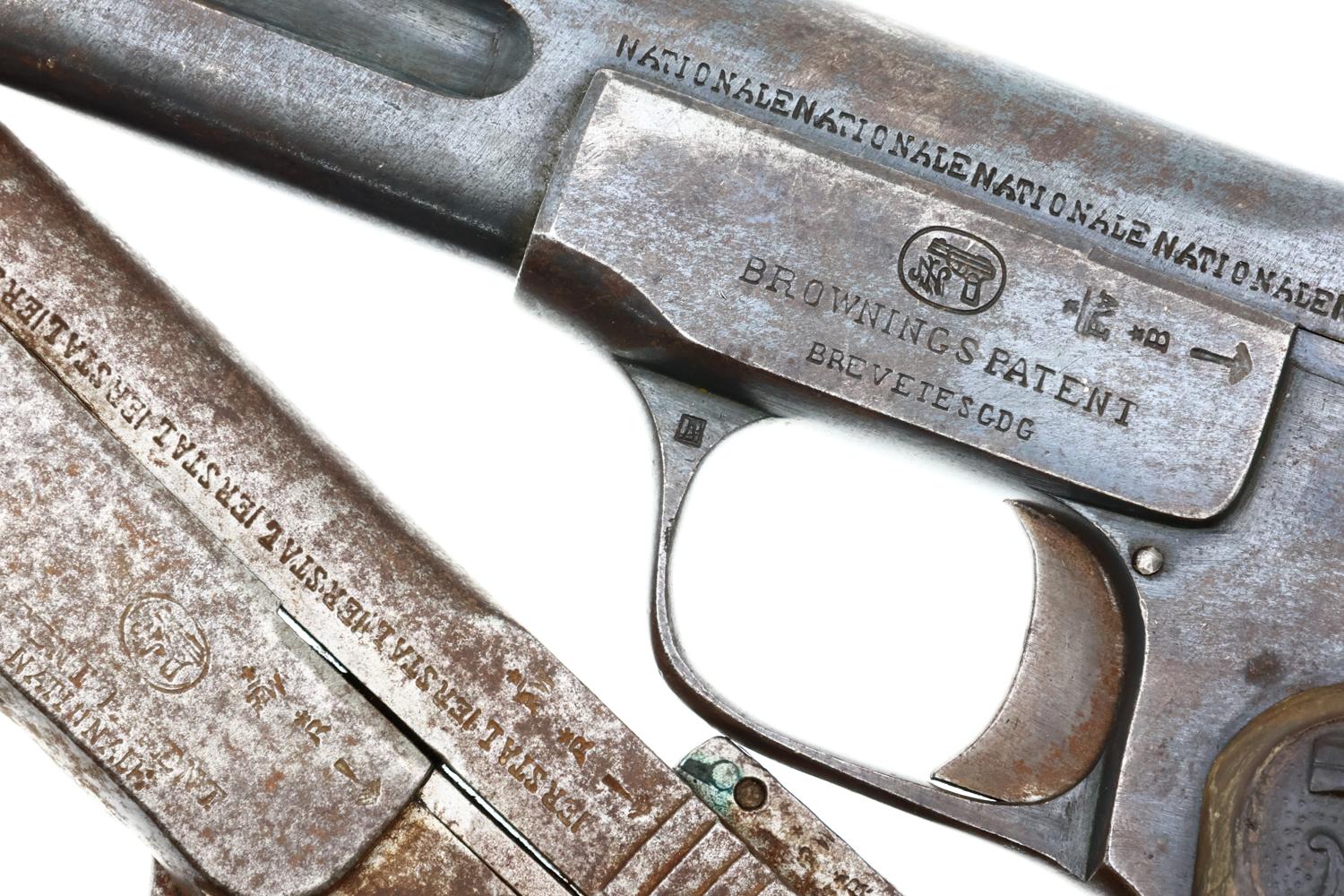 Chinese Warlord FN 1900 Copy Pistols, Pair, 126063, PCA-60/61 - Image 4