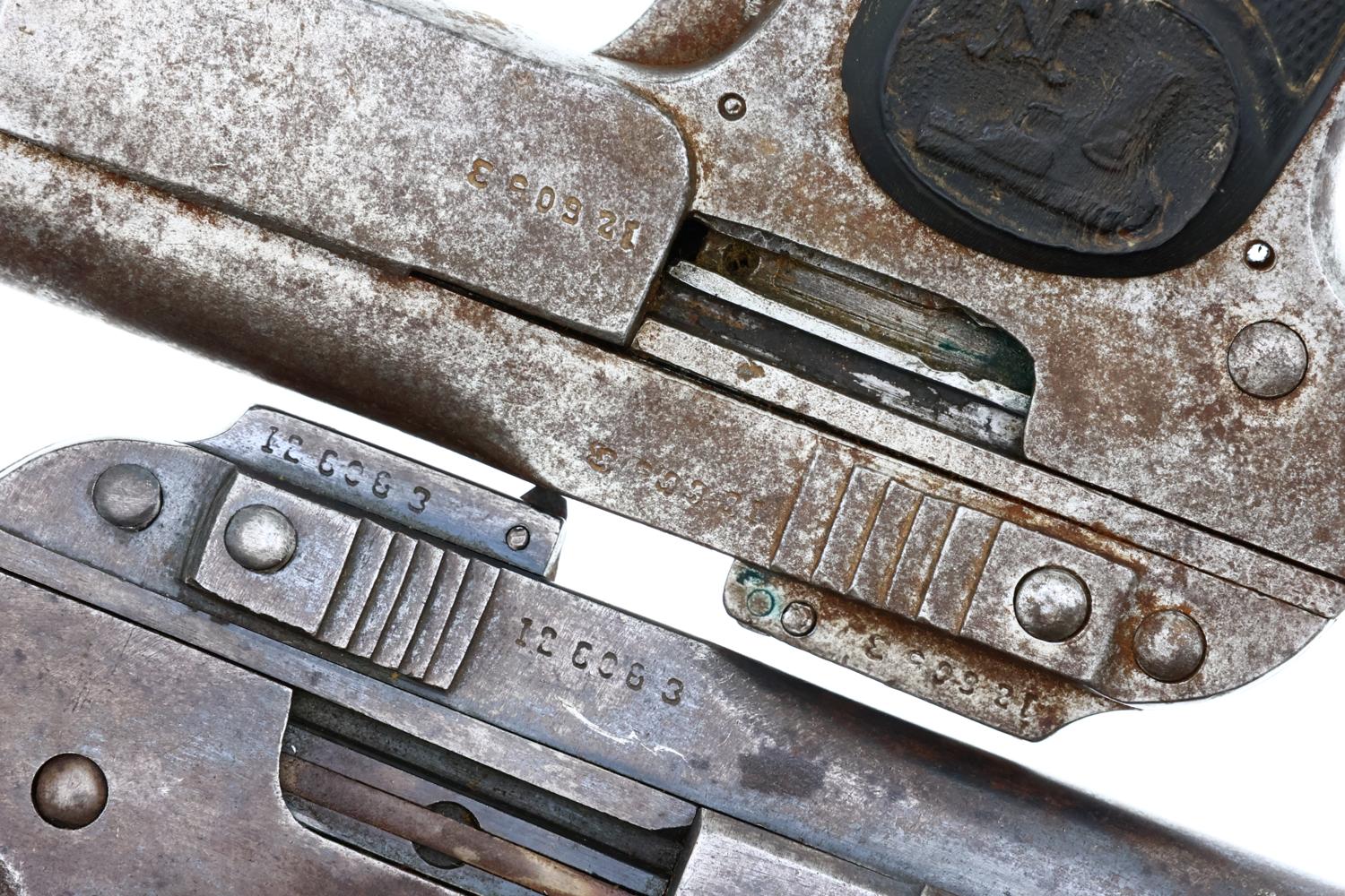 Chinese Warlord FN 1900 Copy Pistols, Pair, 126063, PCA-60/61 - Image 7