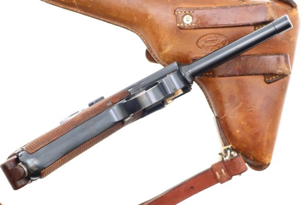 Swiss DWM 1906 Pistol, Swiss Cross in Starburst, Holster, 6508, FB00008 - Image 3