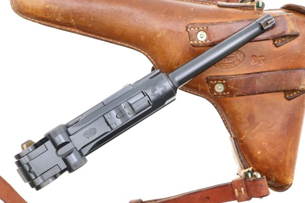 Swiss DWM 1906 Pistol, Swiss Cross in Starburst, Holster, 6508, FB00008 - Image 4