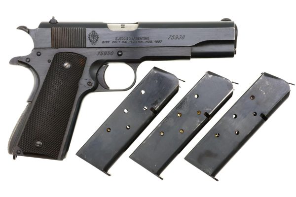 Argentine Colt Model 1927, Made by DGFM, 3 Matching Mags, 75930, FB01942