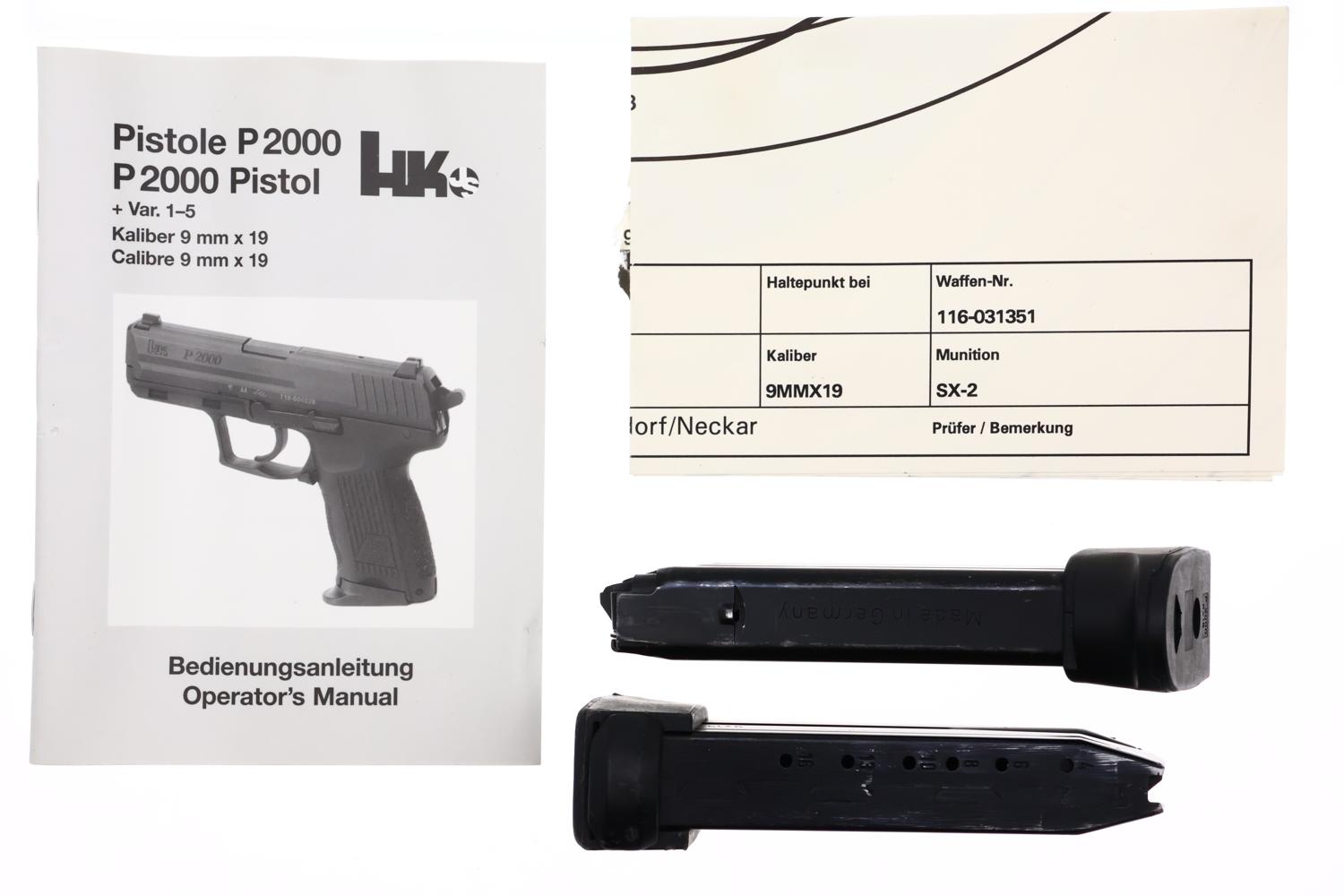 Heckler & Koch, H&K P2000 Pistol, Swiss Police Issue, 116-031351, FB02065 - Image 9
