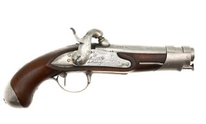 French AN IX Gendarmerie Percussion Pistol, Maubeuge Arsenal, 135, O-152