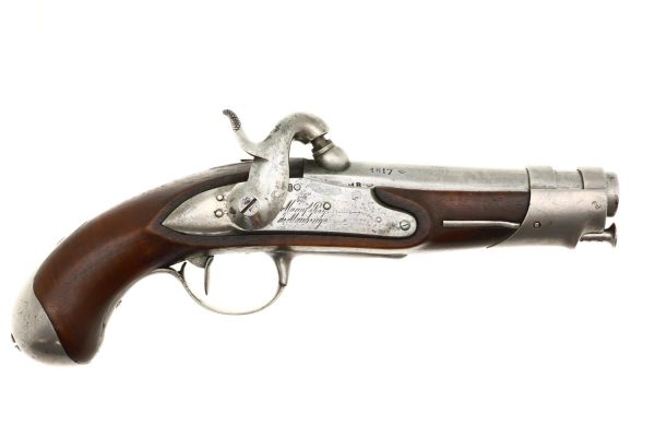French AN IX Gendarmerie Percussion Pistol, Maubeuge Arsenal, 135, O-152