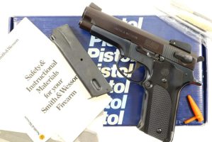 Rare S&W Model 559 Steel Frame Pistol, 1 of 250, Box, A749351, FB00668