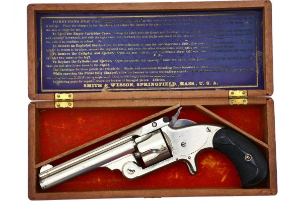 S&W Model 1 1/2 Third Issue Revolver, Custom Case, ANTIQUE, 51870, O-160