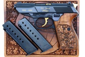 Walther P5 100 Year Commemorative Pistol, Gold Inlaid, 199, FB02060