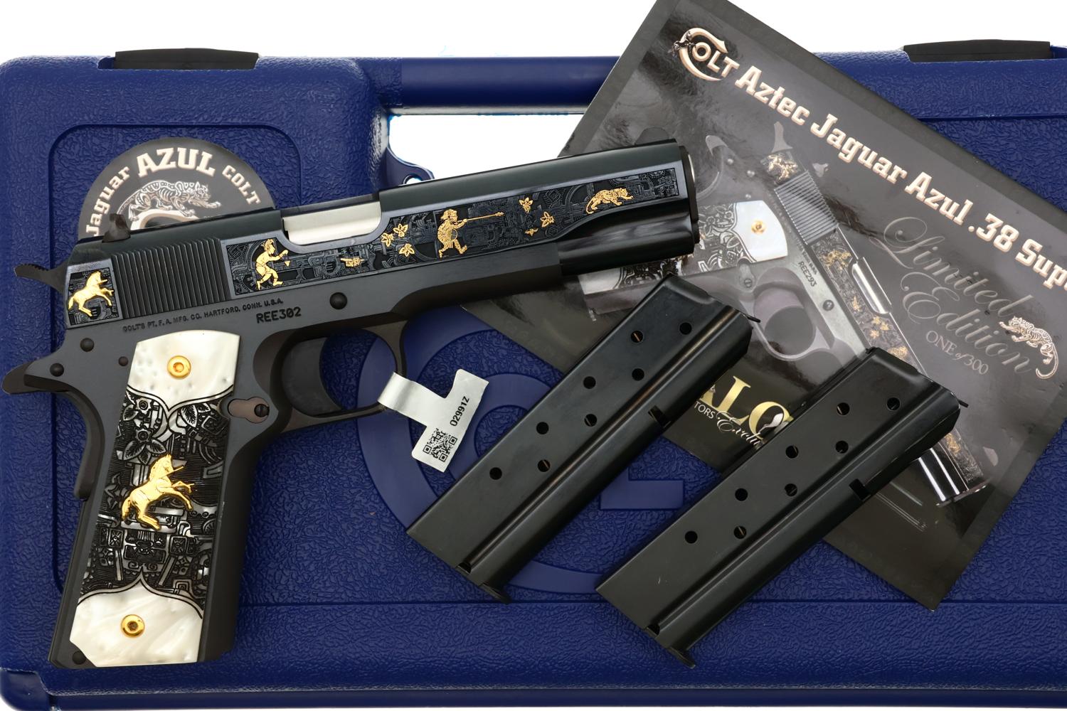 Colt - Talo Aztec Jaguar Azul .38 Super Pistol, NIB, REE302, FB02263 - Image 3