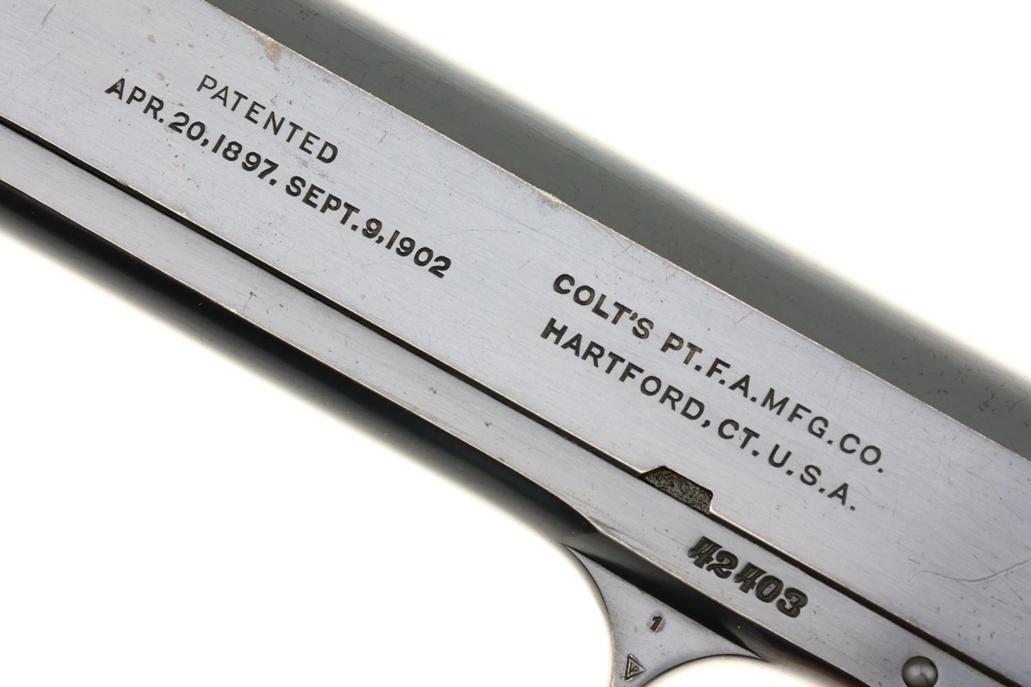 Colt 1902 Military Model Pistol, Made 1919, .38 Auto, 42403, FB02166 - Image 3