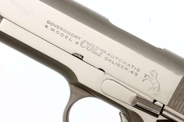 Colt Government Model, Factory Nickeled 1911A1 Pistol, Made 1959, FB01519 - Image 4