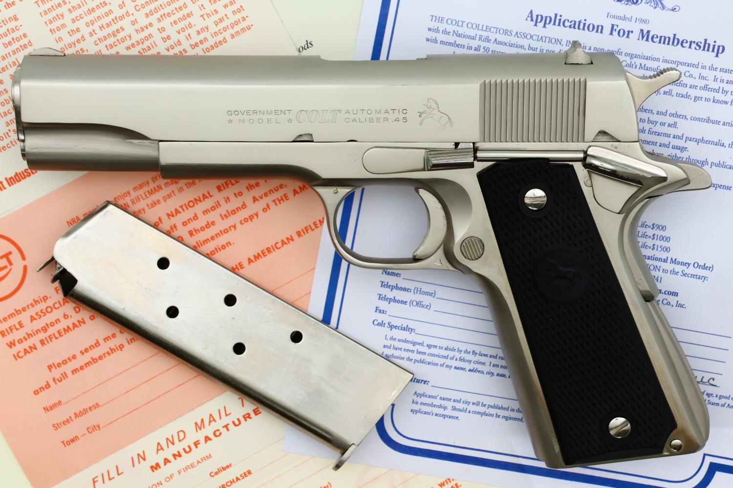 Colt Government, Semi Auto, Pistol, Box, Literature, 297943-C, FB02147