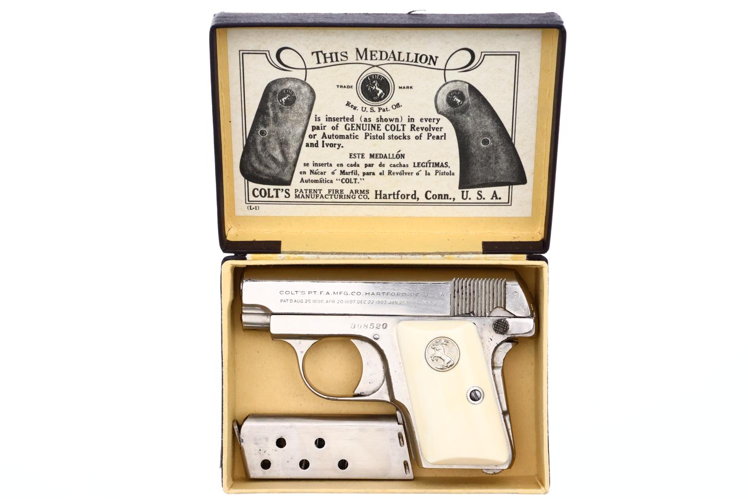 Colt Model 1908 Vest Pocket Pistol, Documented, Boxed, 308520, FB02159 - Image 2
