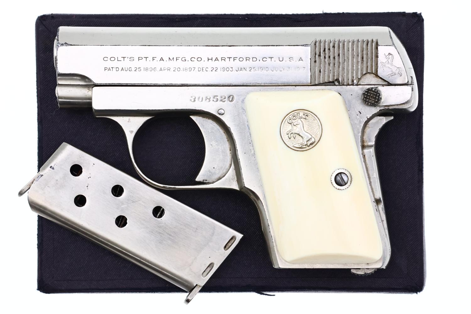 Colt Model 1908 Vest Pocket Pistol, Documented, Boxed, 308520, FB02159 - Image 3