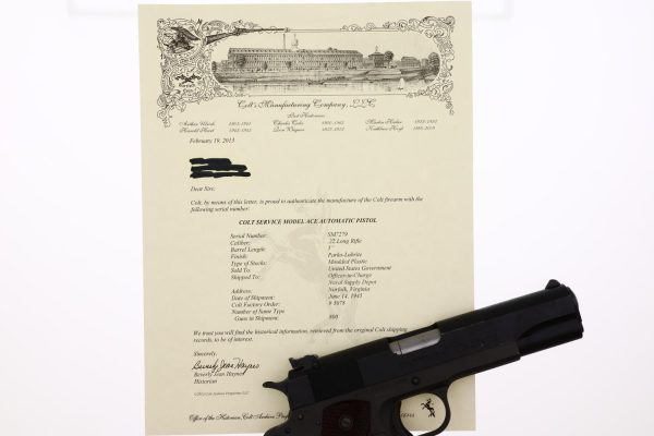 Colt Service Model ACE .22LR, 1911, Pistol, Factory Letter, FB02162 - Image 15