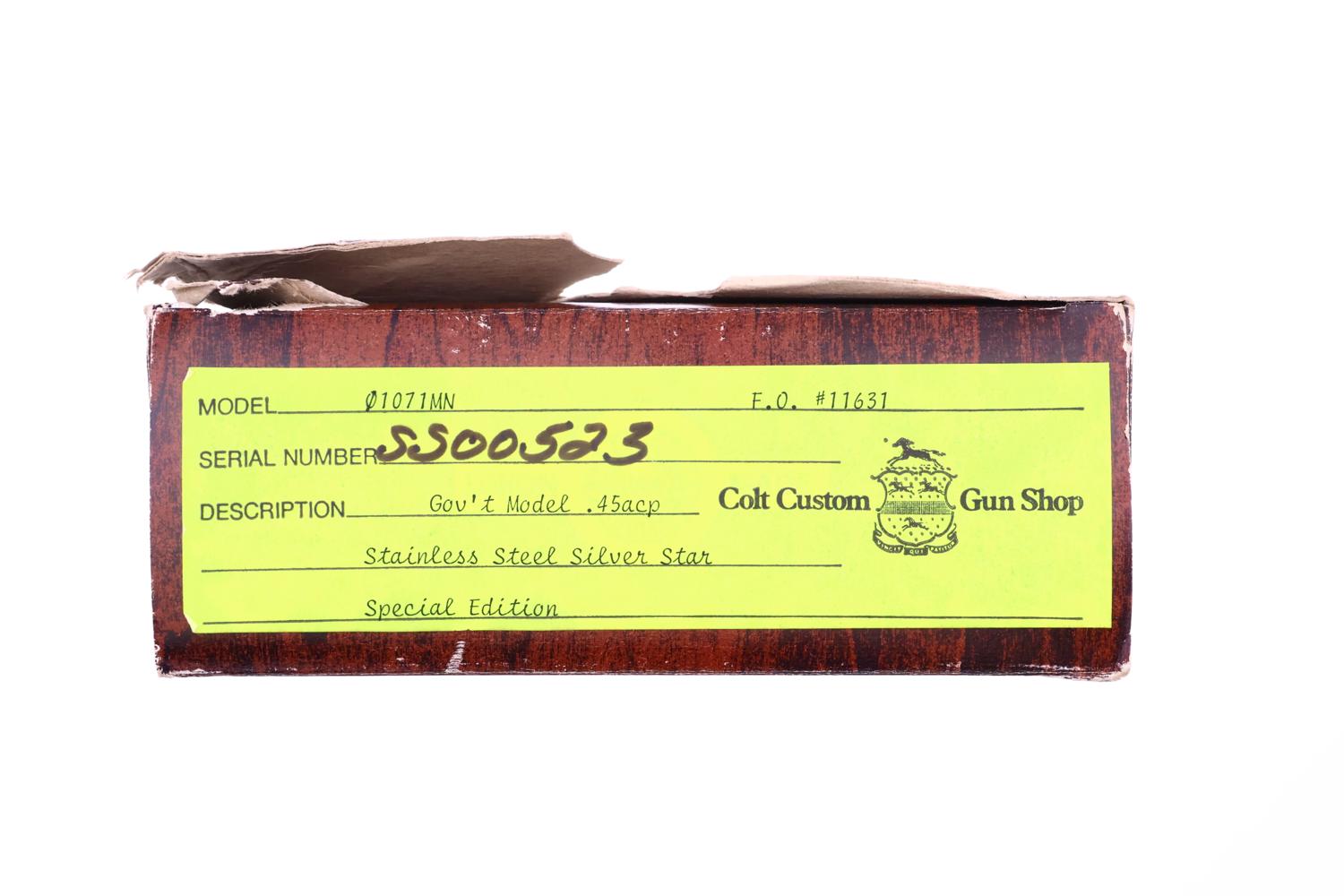 Colt Silver Star 45, 1911, Stainless Steel Pistol, Boxed, SS00523, FB02133 - Image 14