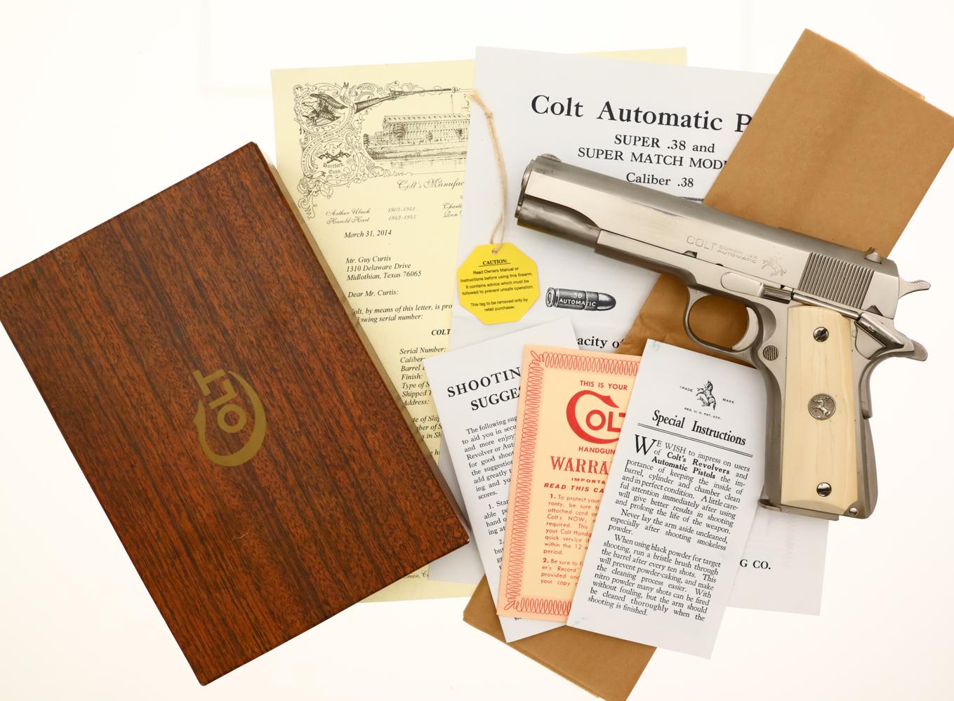 Colt Super 38, Semi Auto, Pistol, Boxed, Documentation, 164046, FB02155 - Image 17