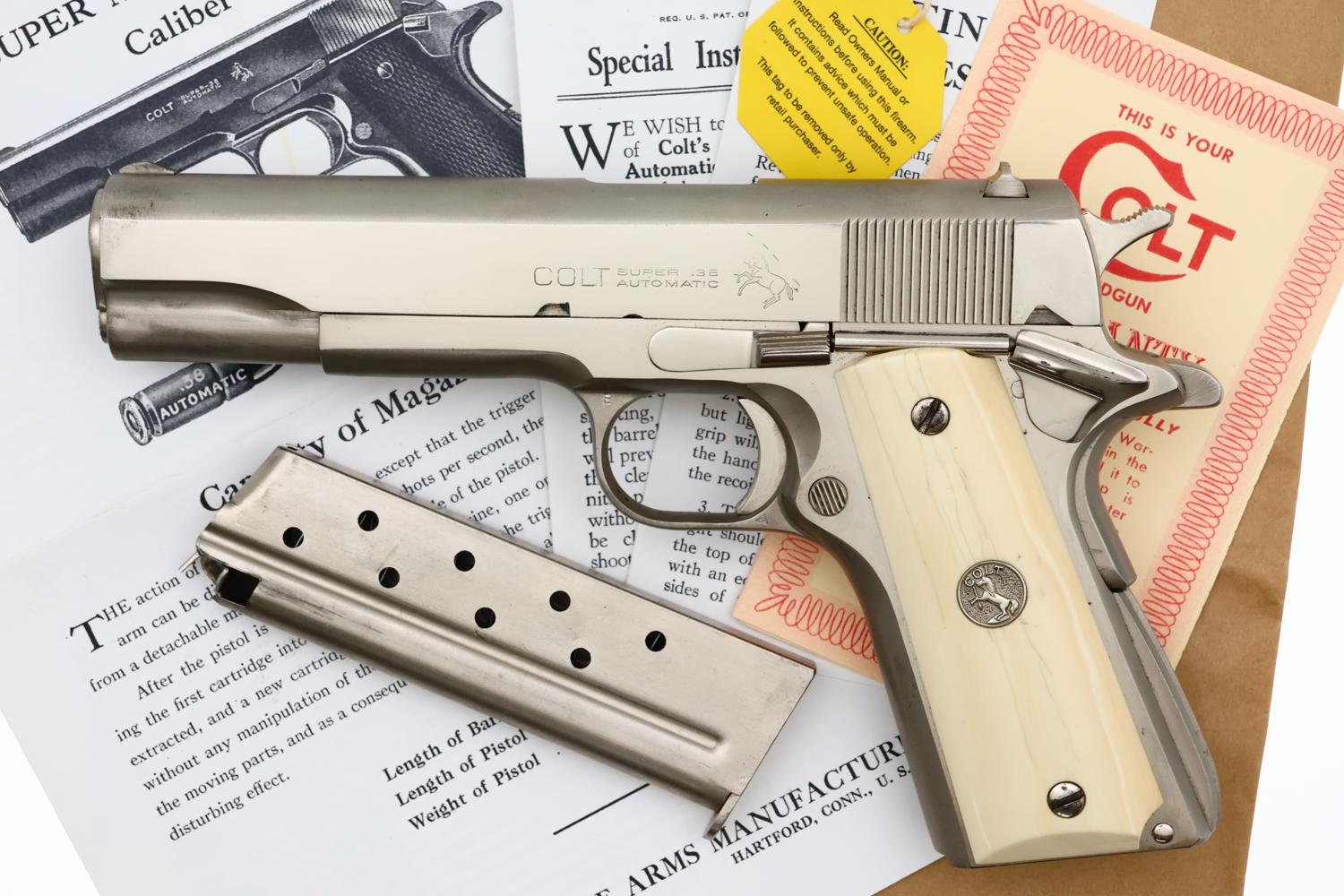 Colt Super 38, Semi Auto, Pistol, Boxed, Documentation, 164046, FB02155