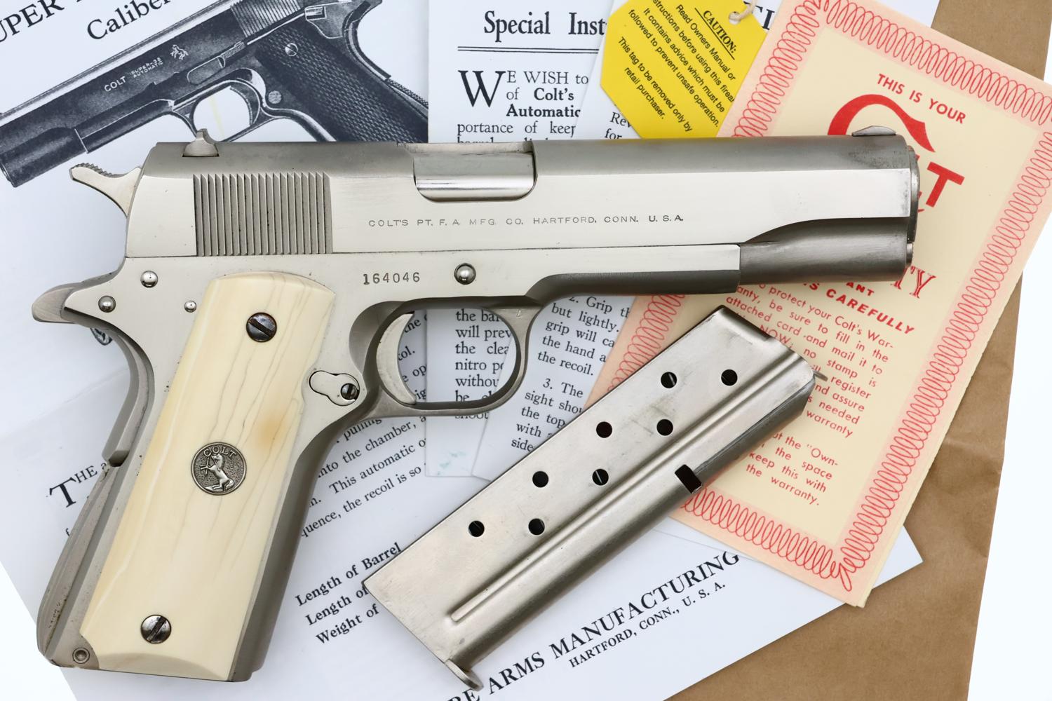 Colt Super 38, Semi Auto, Pistol, Boxed, Documentation, 164046, FB02155 - Image 2