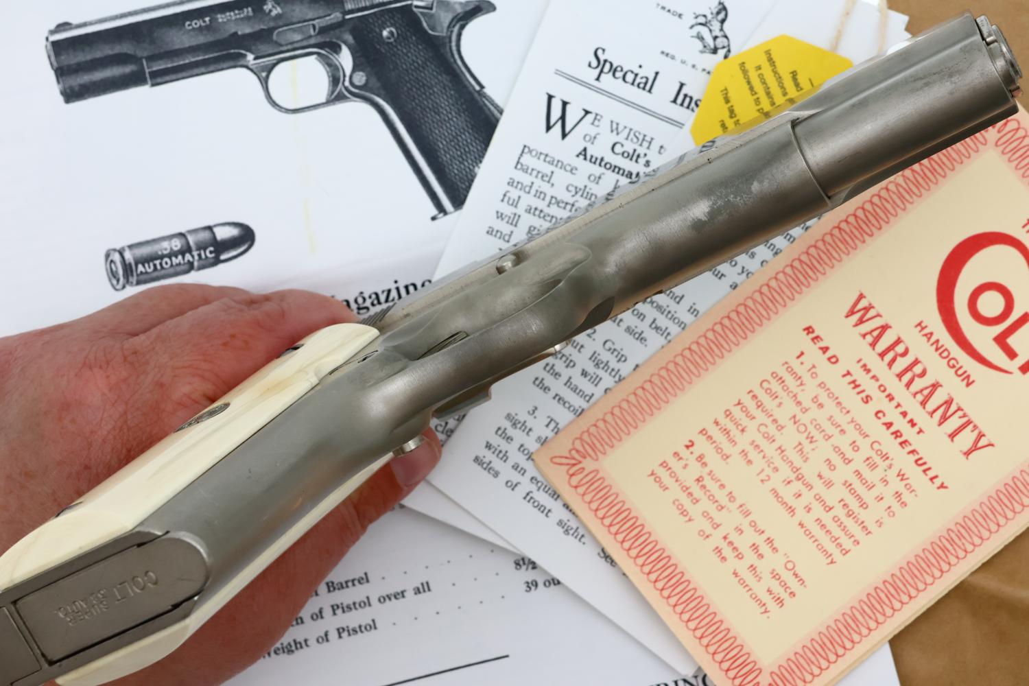 Colt Super 38, Semi Auto, Pistol, Boxed, Documentation, 164046, FB02155 - Image 5