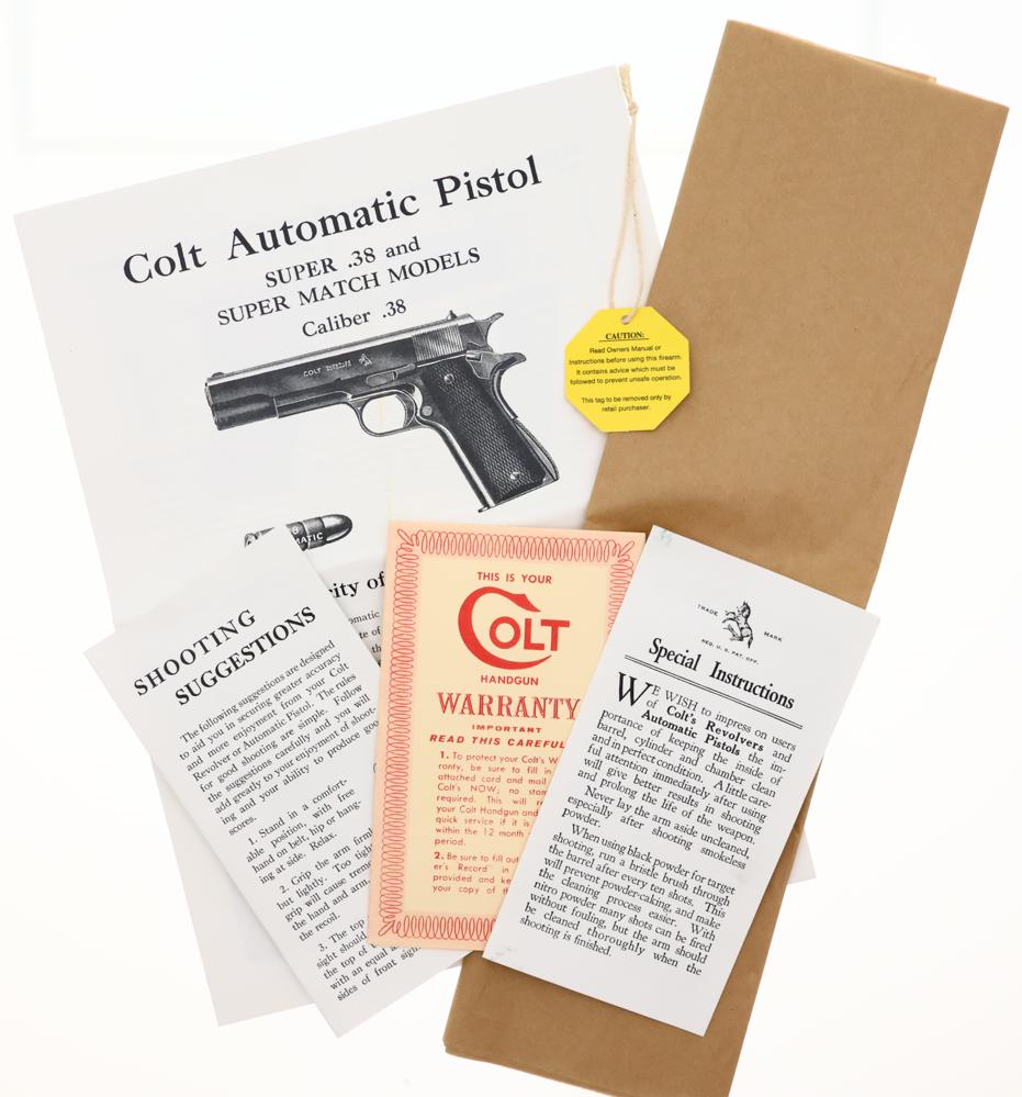 Colt Super 38, Semi Auto, Pistol, Boxed, Documentation, 164046, FB02155 - Image 13