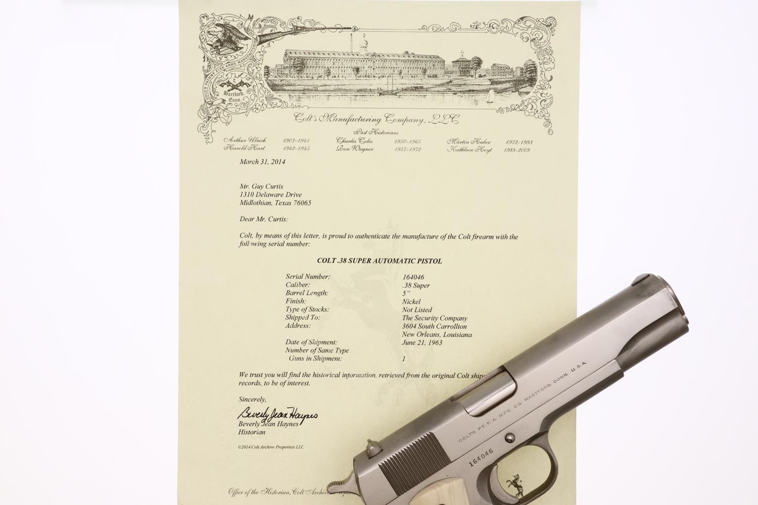 Colt Super 38, Semi Auto, Pistol, Boxed, Documentation, 164046, FB02155 - Image 14