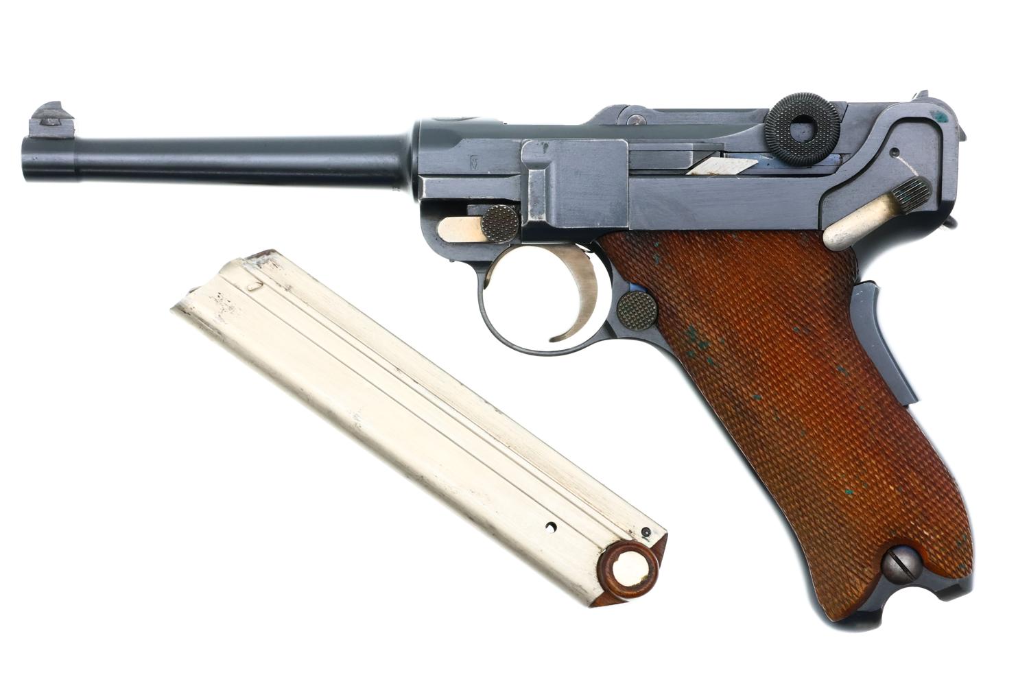 DWM Swiss 1906 Luger Military Pistol, Cross-in-Shield, 14133, FB02078