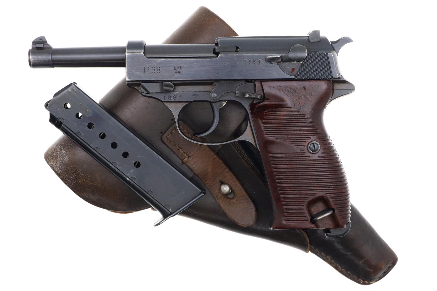 Mauser P38, Eagle L, German Police, Made 1944, Holster, 1861, FB01492