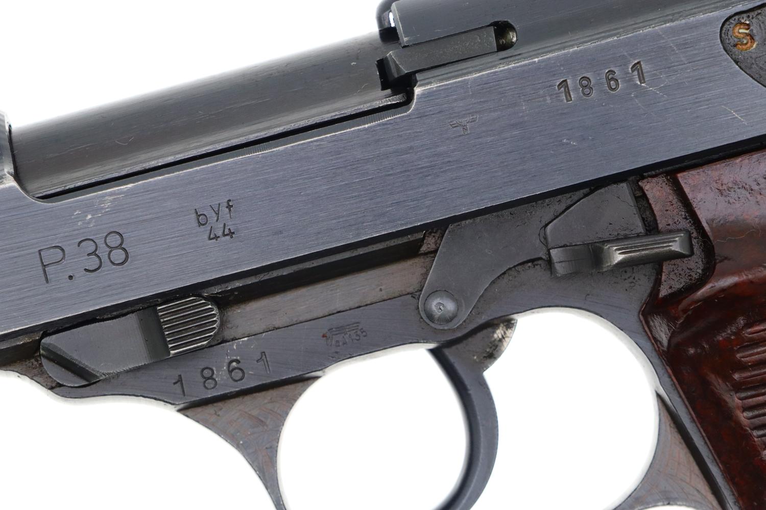 Mauser P38, Eagle L, German Police, Made 1944, Holster, 1861, FB01492 - Image 5