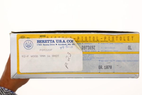 Beretta 92F Pistol, Italian Frame, NIB, D97369Z, FB02169 - Image 14