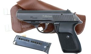 SIG P230, Swiss Police Pistol, Cal. 9mm Police, Holster, S106449, FB02059