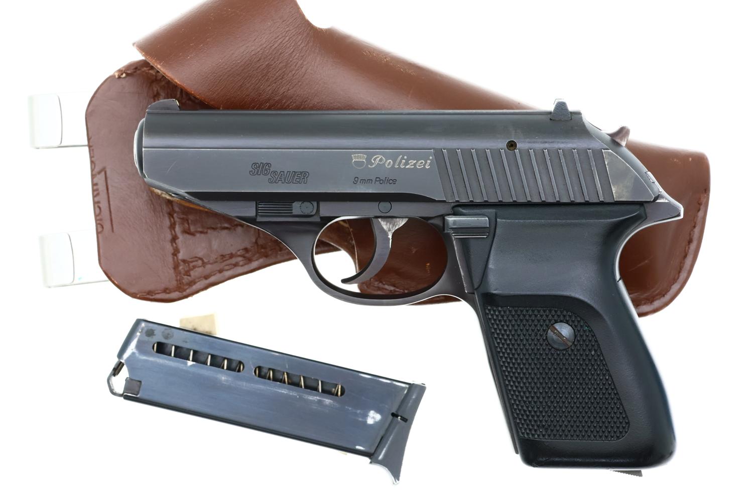 SIG P230, Swiss Police Pistol, Cal. 9mm Police, Holster, S106449, FB02059