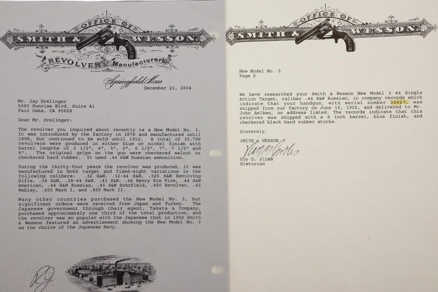 S&W New Model 3 Target, Documented, 32427, ANTIQUE, O-180 - Image 16