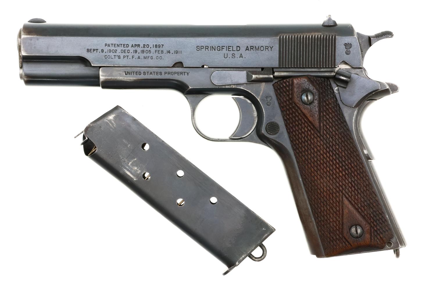 Springfield Armory 1911, Pistol, WWI, U.S. Military, 105874, FB02201