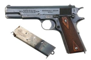 Springfield Armory 1911, Pistol, WWI, U.S. Military, 107582, FB02200