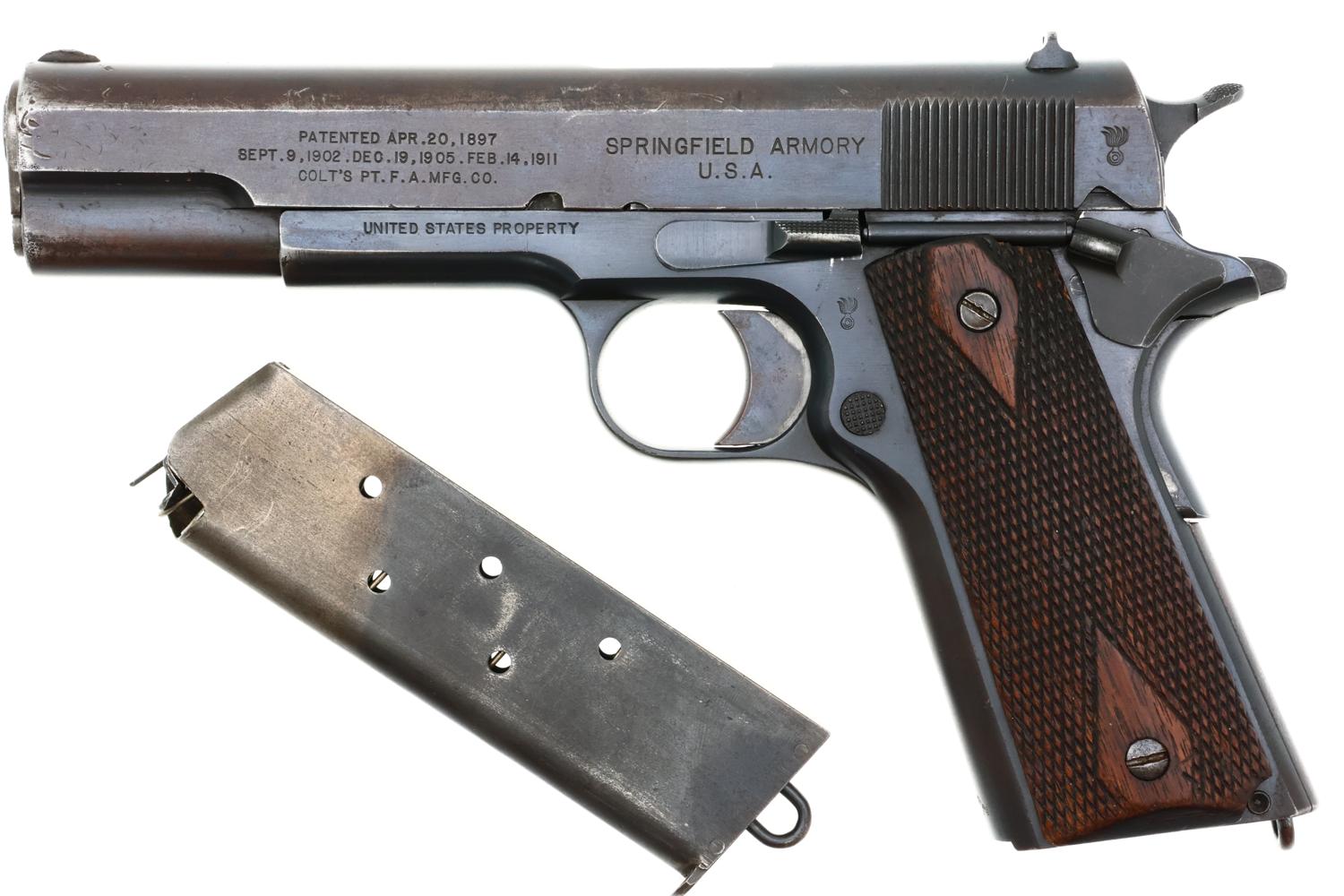 Springfield Armory 1911 Pistol, WWI, U.S. Military, 119391, FB02228