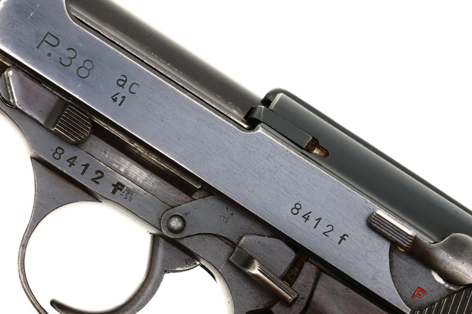 Walther P38, AC41, German WWII Military Pistol, 8412f, FB02123 - Image 3