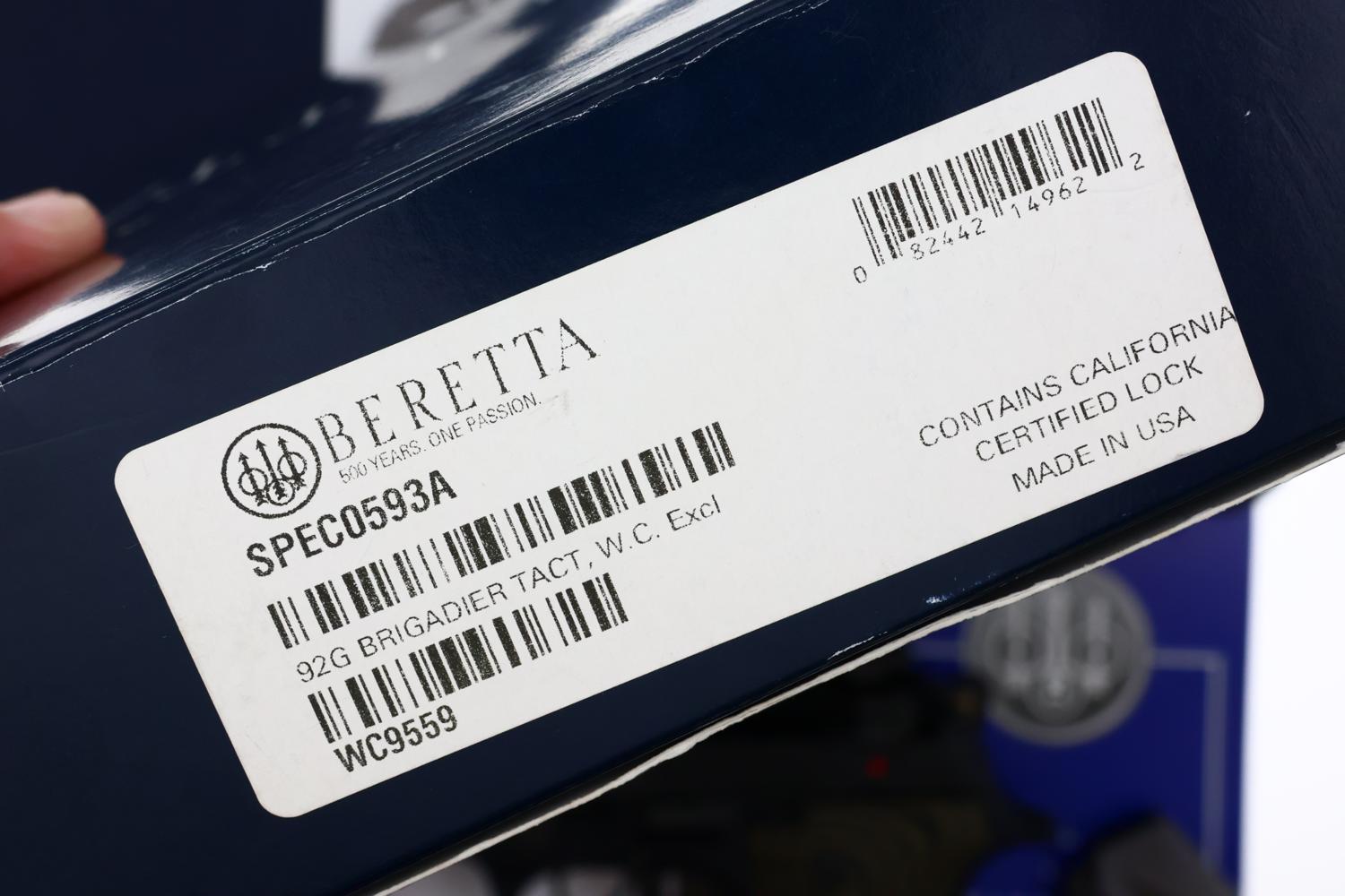 Beretta 92G Brigadier Tactical Pistol, as NIB, WC9559, FB02273 - Image 19