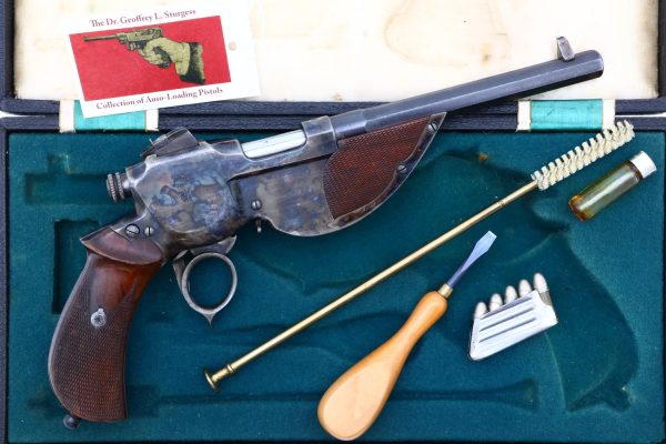 Bittner 1893 Repeating Pistol, Cased with Provenance, ANTIQUE, 192, O-239 - Image 3