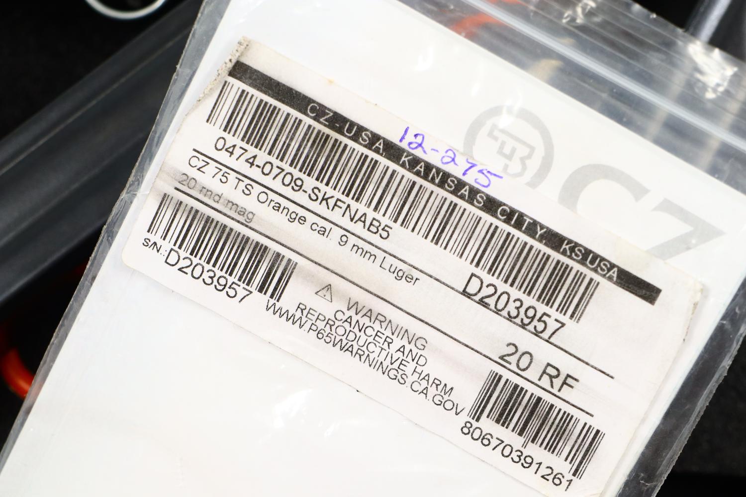 CZ 75 Tactical Sport Orange, Early Production, 9mmP, D203957, FB02288 - Image 12