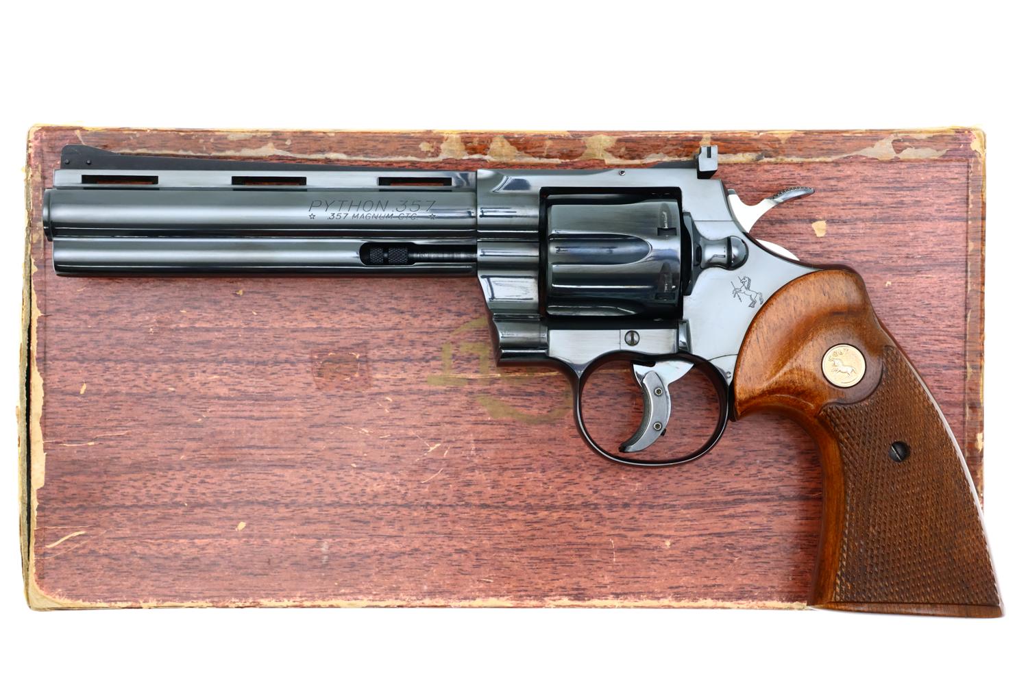 Colt Python, Early Production Revolver, Boxed, 7408, FB02280 ...