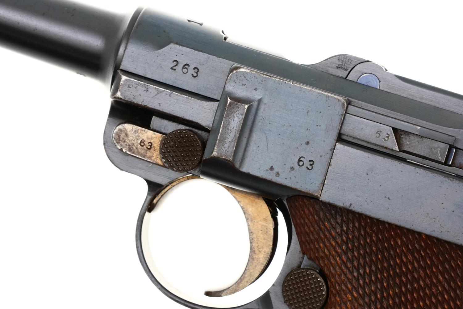 DWM 1908 Military 1913 Dated Luger Pistol, 263a, FB01973 - Image 7