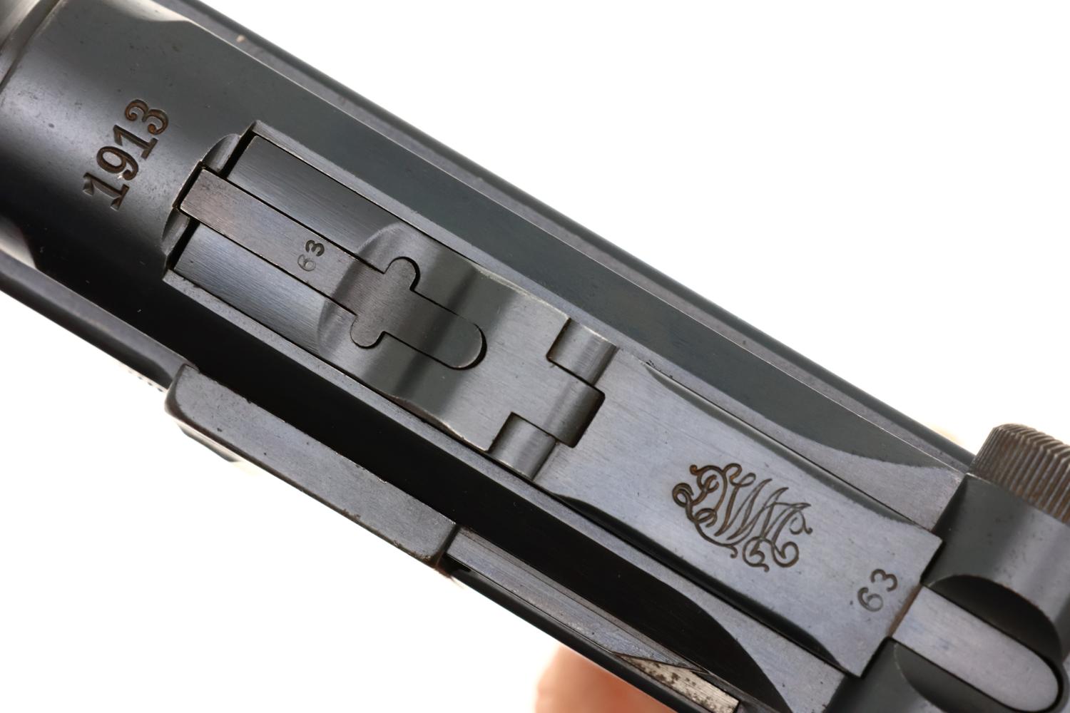 DWM 1908 Military 1913 Dated Luger Pistol, 263a, FB01973 - Image 9